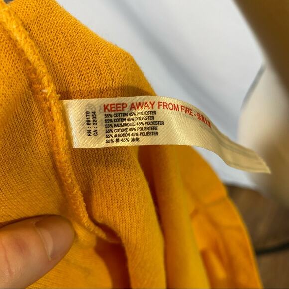 Free People Beach Carefree Crop Top Tee Women’s Size Small Knit Boxy Orange - Picture 9 of 11